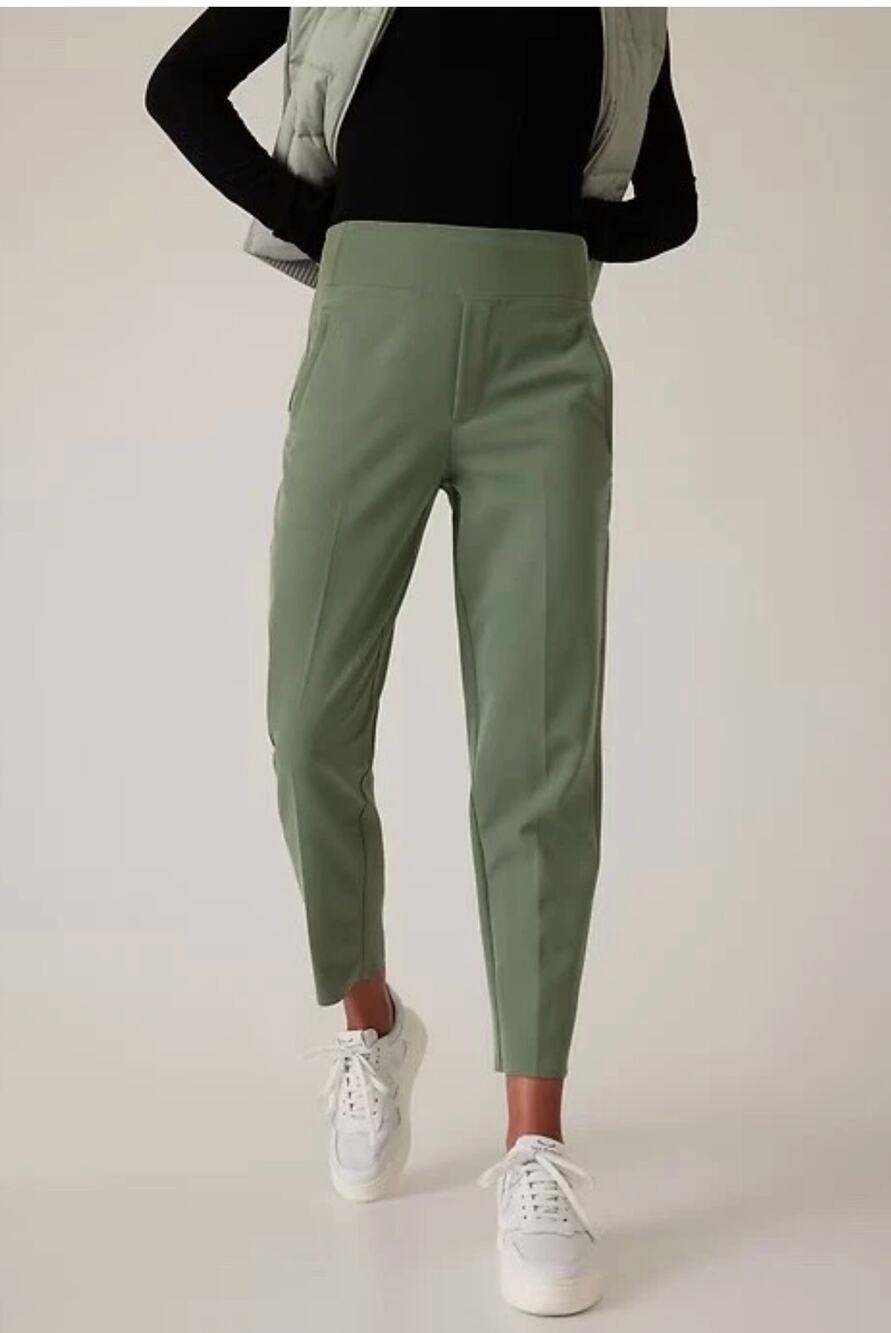 Athleta Endless High Rise Pants Deep Fern Green Size 12